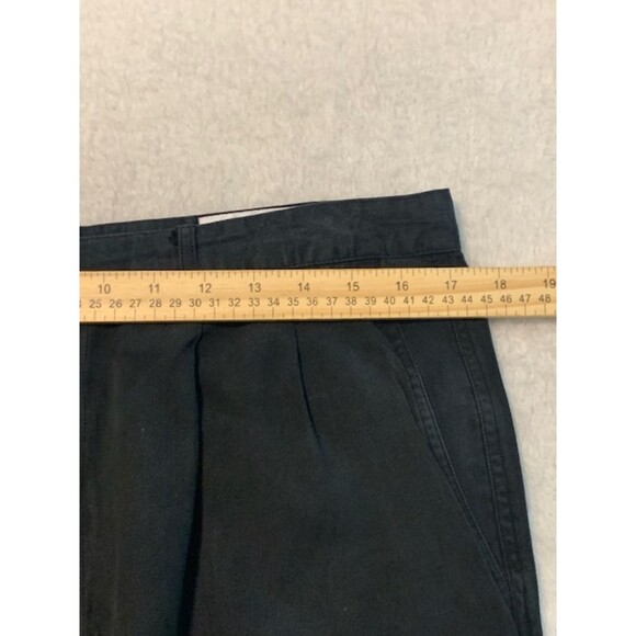 Green Mens Black Pleated Front Pockets 100% Silk Golf Shorts Athleisure Sz XL - Picture 7 of 9